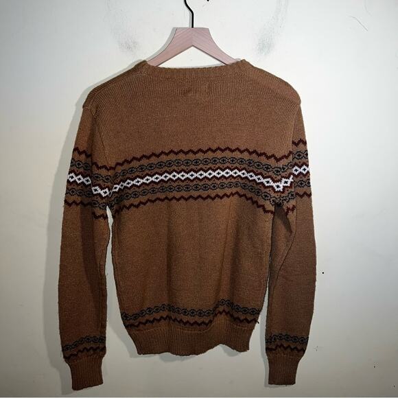 VNTG VAN CORT acrylic crewneck sweatshirt S - Picture 3 of 5